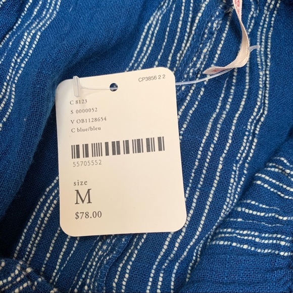 NWT! FREE PEOPLE blue cropped pants, M. - Picture 5 of 11